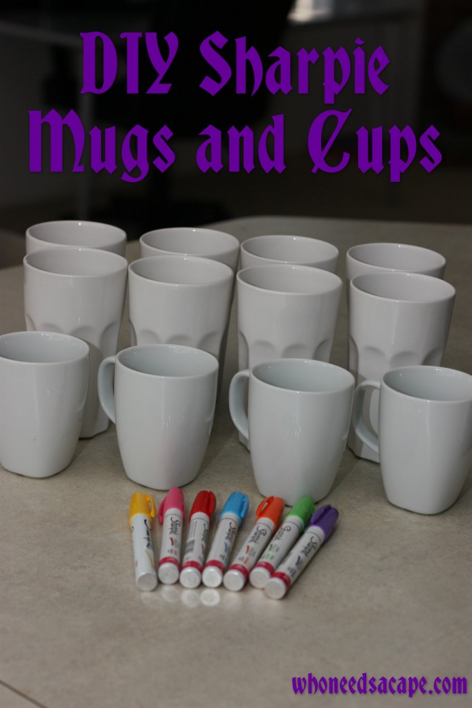 DIY sharpie mugs and cups