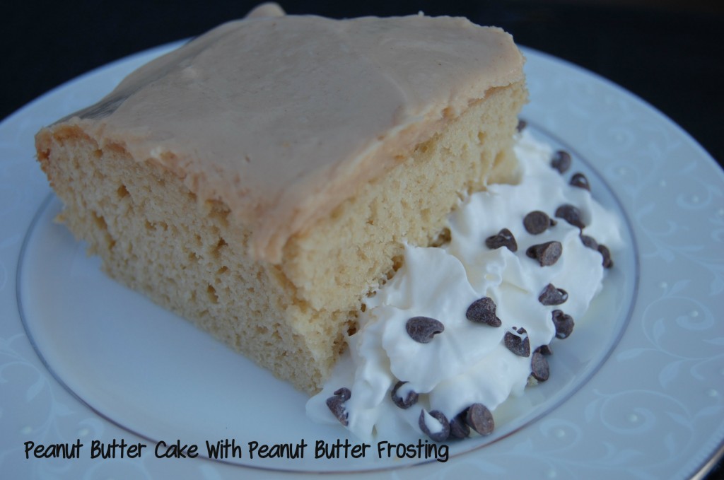 Peanut Butter Cake with Peanut Butter Cream Cheese Frosting