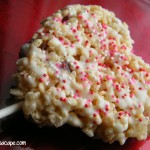Heart Shaped Rice Krispie Treats with Craisins