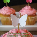 DIY Punched Butterfly Cupcake Toppers