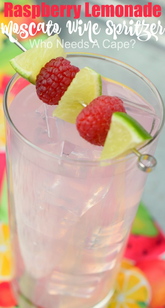 Raspberry Lemonade Moscato Wine Spritzer