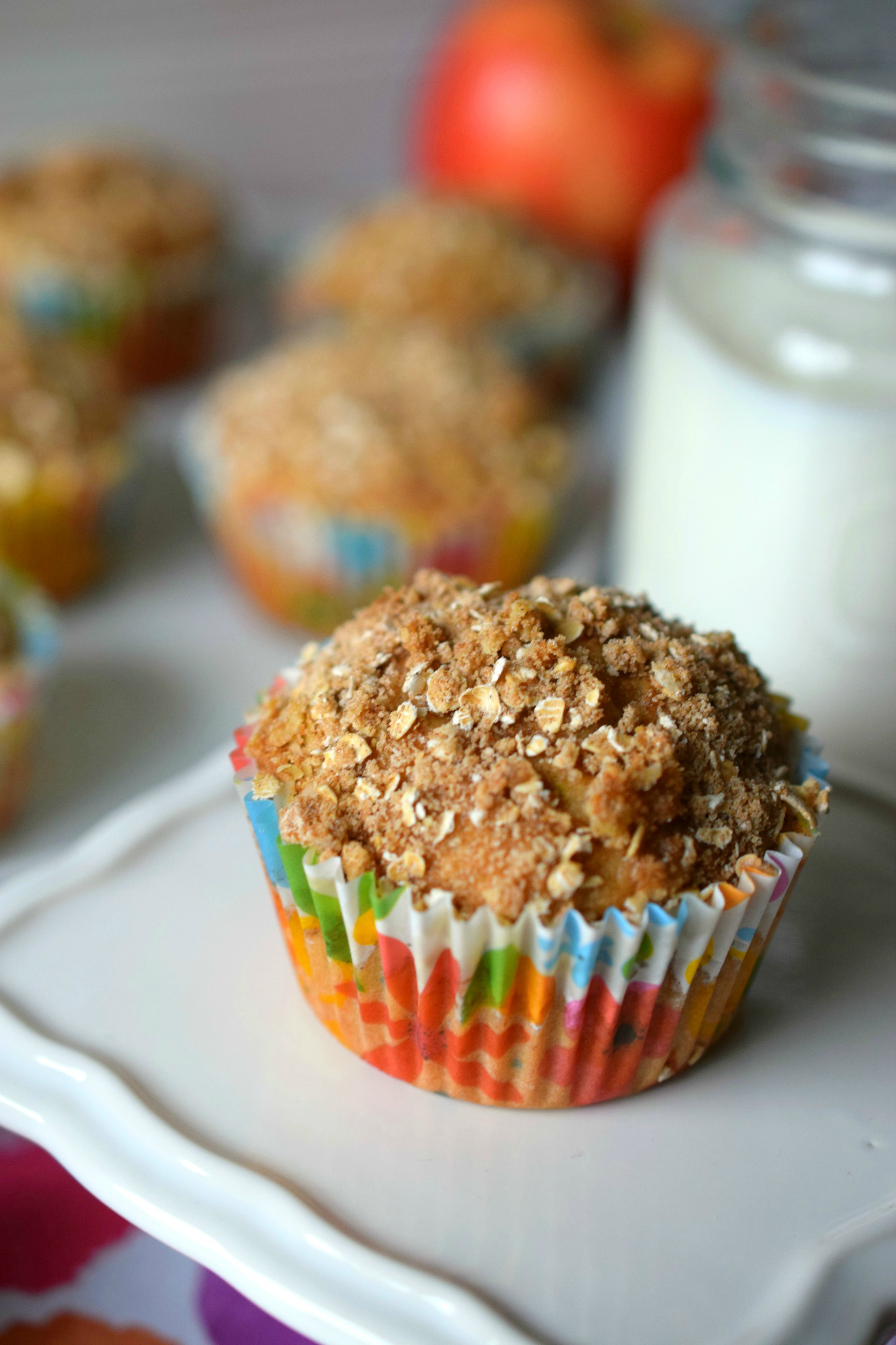 Applesauce Muffins with Streusel Topping - Who Needs A Cape?