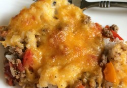 Like stuffed peppers but not all the fuss? Make this easy Stuffed Pepper Explosion Casserole, all the great flavors of the traditional dish, but so easy.