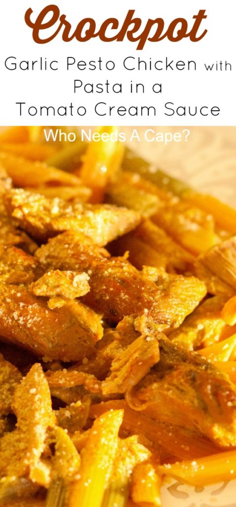 Crockpot Garlic Pesto Chicken is a wonderful restaurant quality meal that you can easily prepare at home using your slow cooker!