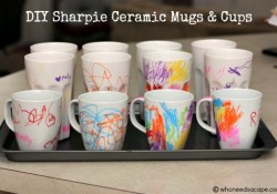 DIY Sharpie Ceramic Mugs and Cups