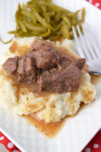 Slow Cooker Beef Tips & Gravy