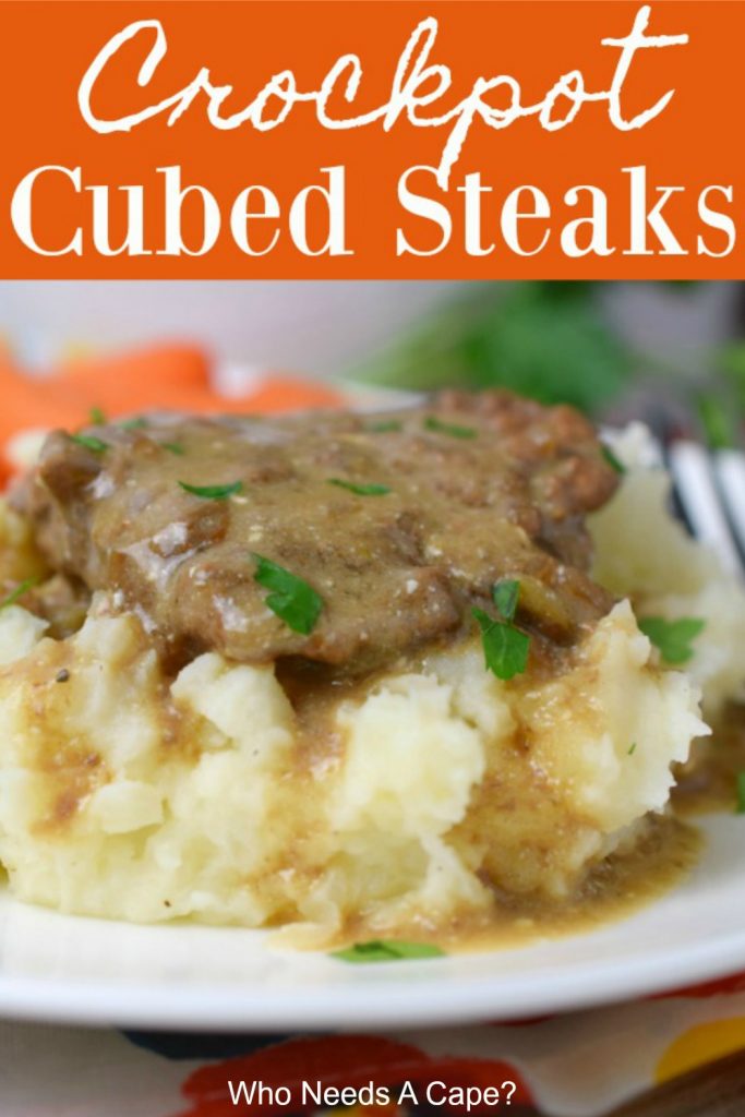 Crockpot Cubed Steaks - Who Needs A Cape?