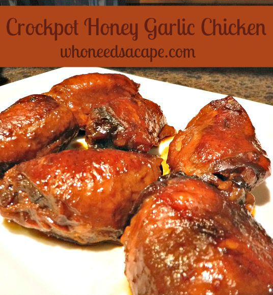 Crockpot Honey Garlic Chicken - Who Needs A Cape?