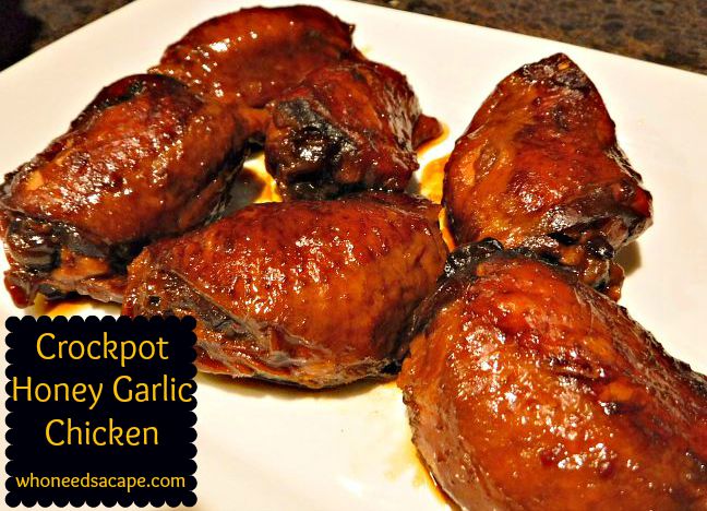 Crockpot Honey Garlic Chicken - Who Needs A Cape?