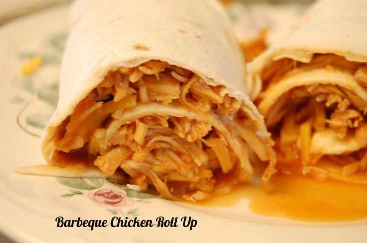 Crock Pot Barbeque Chicken Roll Ups