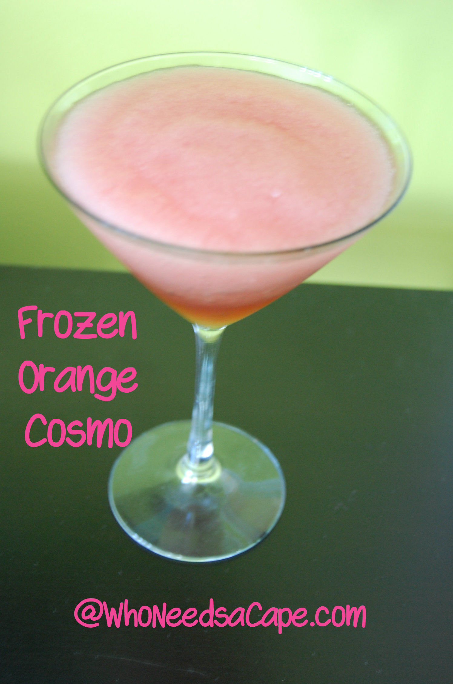 Whether you are enjoying a warm summer day or just need a fun cocktail you simply must try a Frozen Orange Cosmo. The perfect combination of flavors!