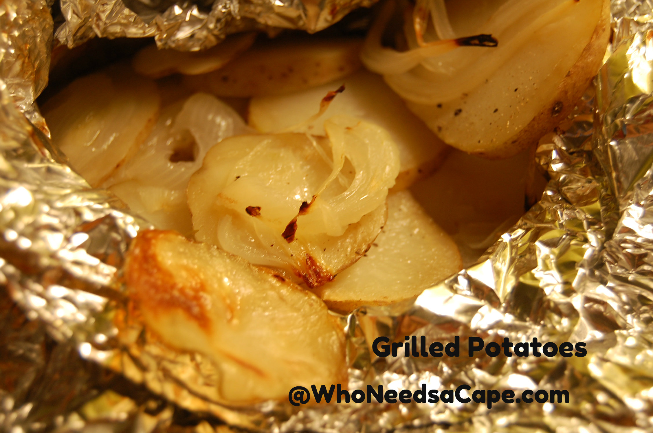 Grilled Potatoes are such a fantastic side dish for summer dining. Sliced, seasoned and prepared alongside a variety of entrees.