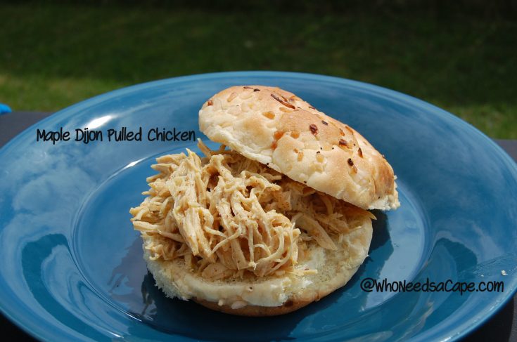 Maple Dijon Pulled Chicken for the Crock Pot
