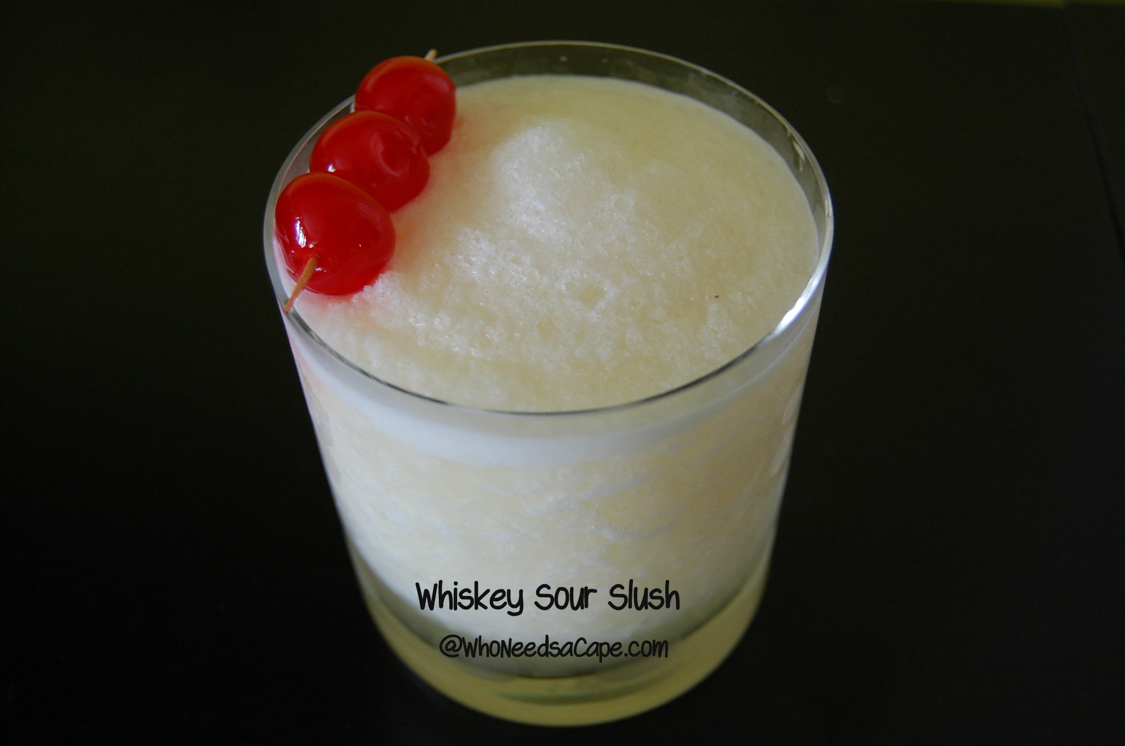 Whiskey Sour Slush | Who Needs A Cape?