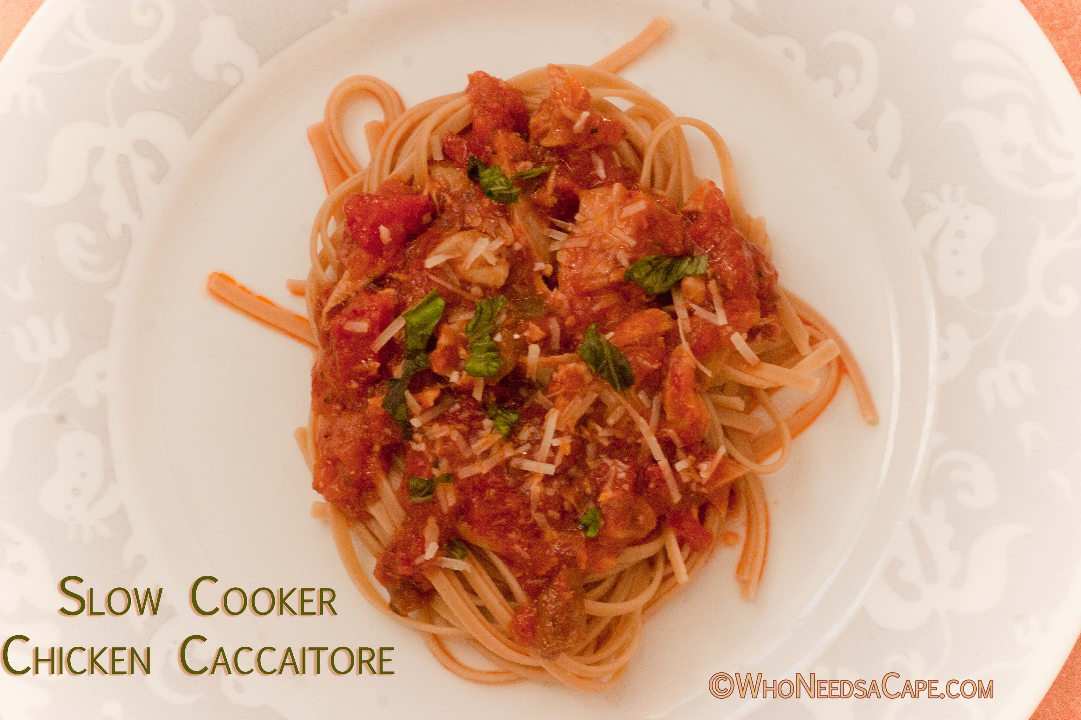 Slow Cooker Chicken Cacciatore | Who Needs A Cape?