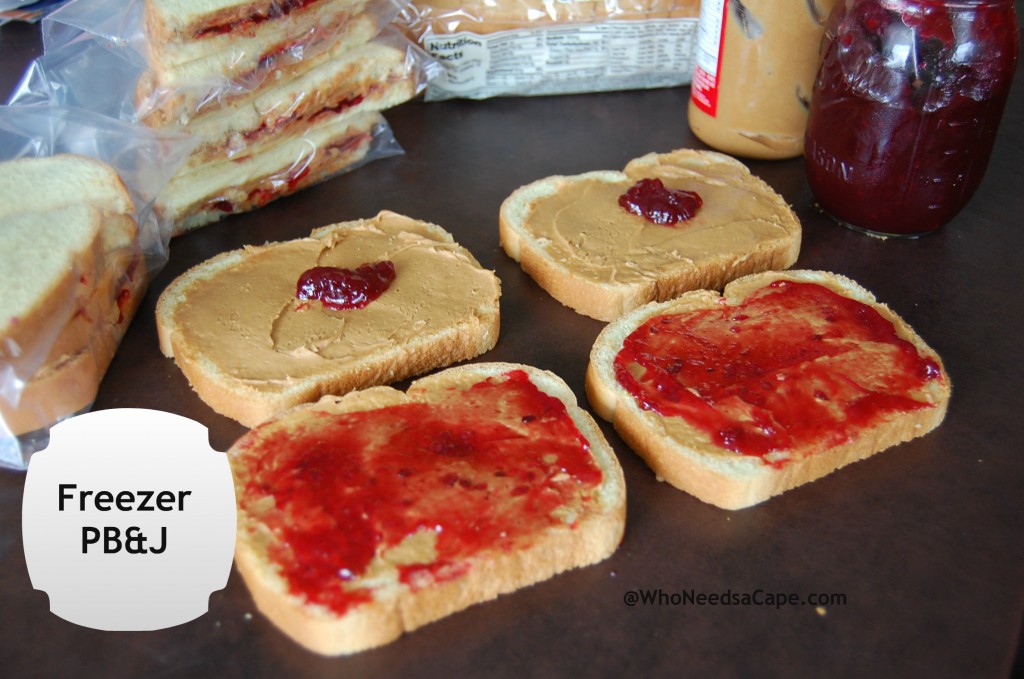 Freezer Peanut Butter And Jelly Sandwiches
