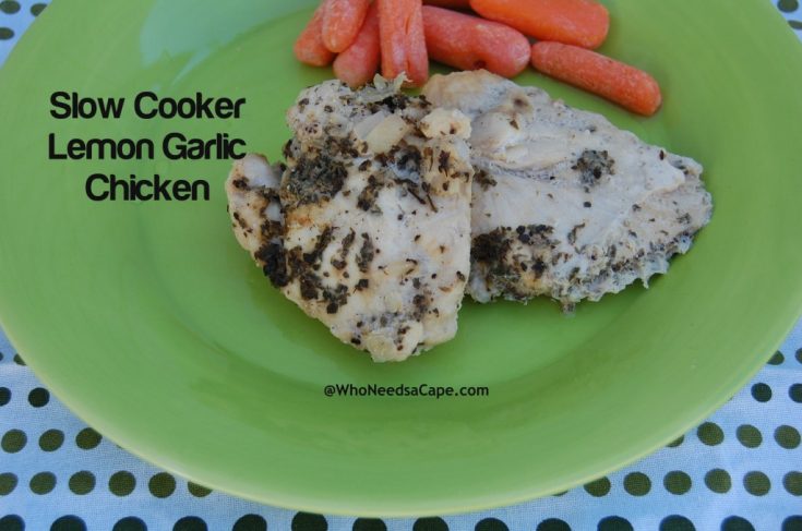 Slow Cooker Lemon Garlic Chicken