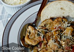 Slow Cooker Creamy Tortellini & Sausage | Who Needs A Cape?