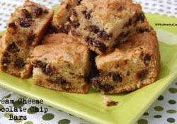 Cream Cheese Chocolate Chip Bars | Who Needs A Cape?