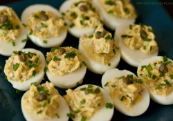 Caper Lemon Deviled Eggs are a tasty appetizer that will WOW your guests! Perfect for holiday celebrations, you'll love the twist on this classic appetizer.
