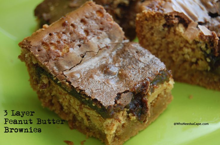3 Layer Peanut Butter Brownies