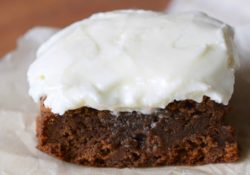 Cream Cheese Frosted Baileys Brownies the perfect compliment of flavors from the Irish Cream to cream cheese to chocolate, absolutely delicious.