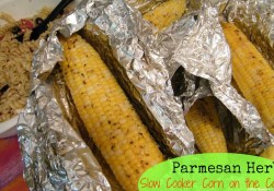 Parmesan Herb Slow Cooker Corn on the Cob, a convenient and tasty way to prepare a summertime favorite. Packed full of flavor, you'll love it.