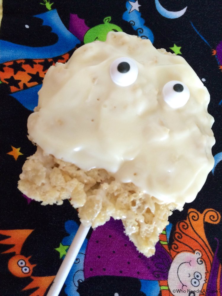 Ghost Shaped Halloween Rice Krispie Treats