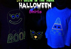 DIY Glow in the Dark Halloween Shirts | Who Needs A Cape?