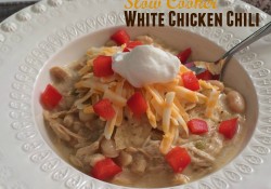 Slow Cooker White Chicken Chili | Who Needs A Cape?