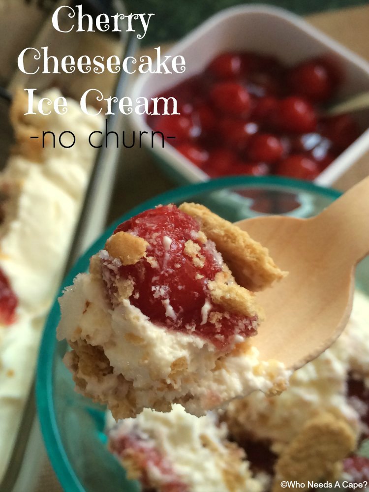 Cherry Cheesecake Ice Cream #SensitiveSmiles