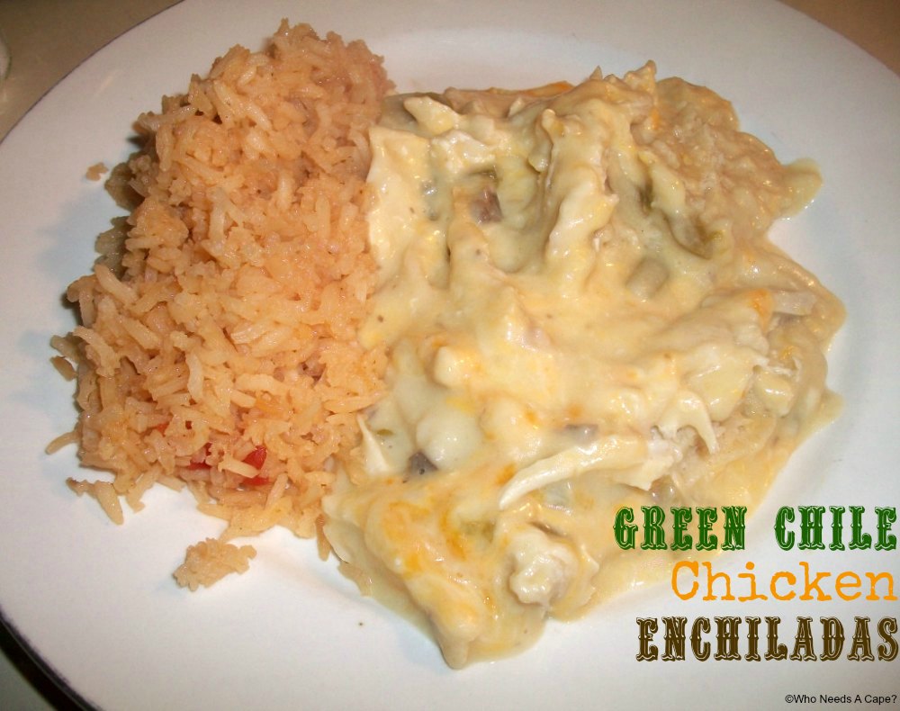 Green Chile Chicken Enchiladas