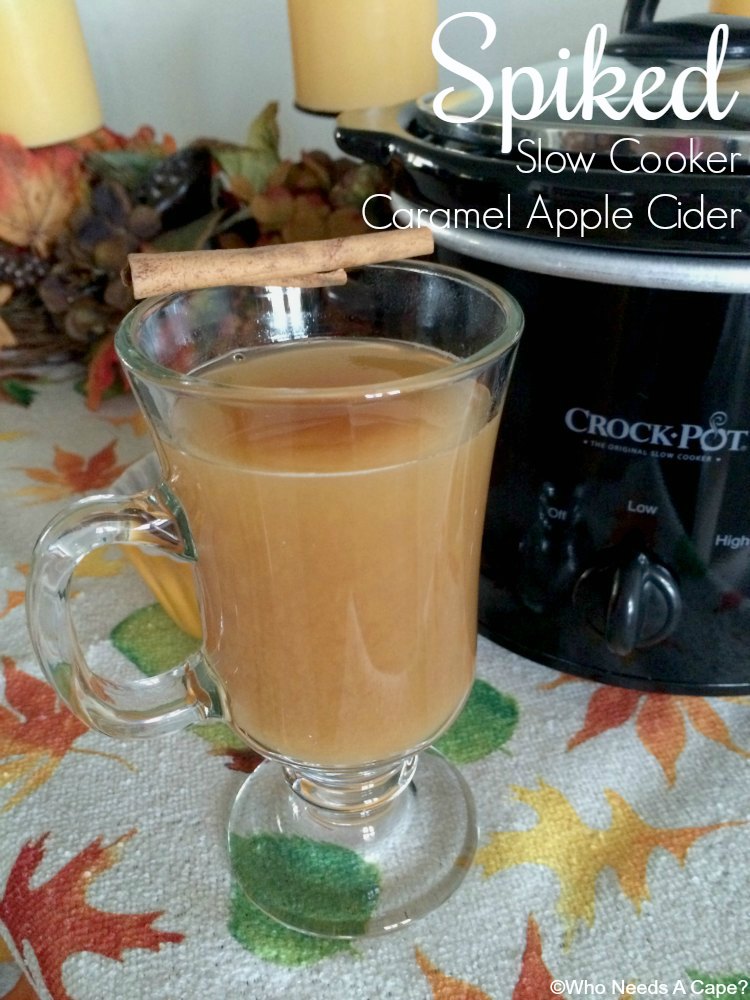 Spiked Slow Cooker Caramel Apple Cider