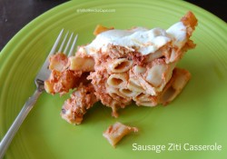 This Sausage Ziti Casserole is full of flavor and is always a family favorite. Simmered in tradition by using Ragu pasta sauce! Easy enough for weeknights.