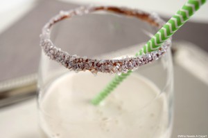 The Minty Leprechaun Shake is a tasty adult beverage that can either be a cocktail or even dessert! So yummy!