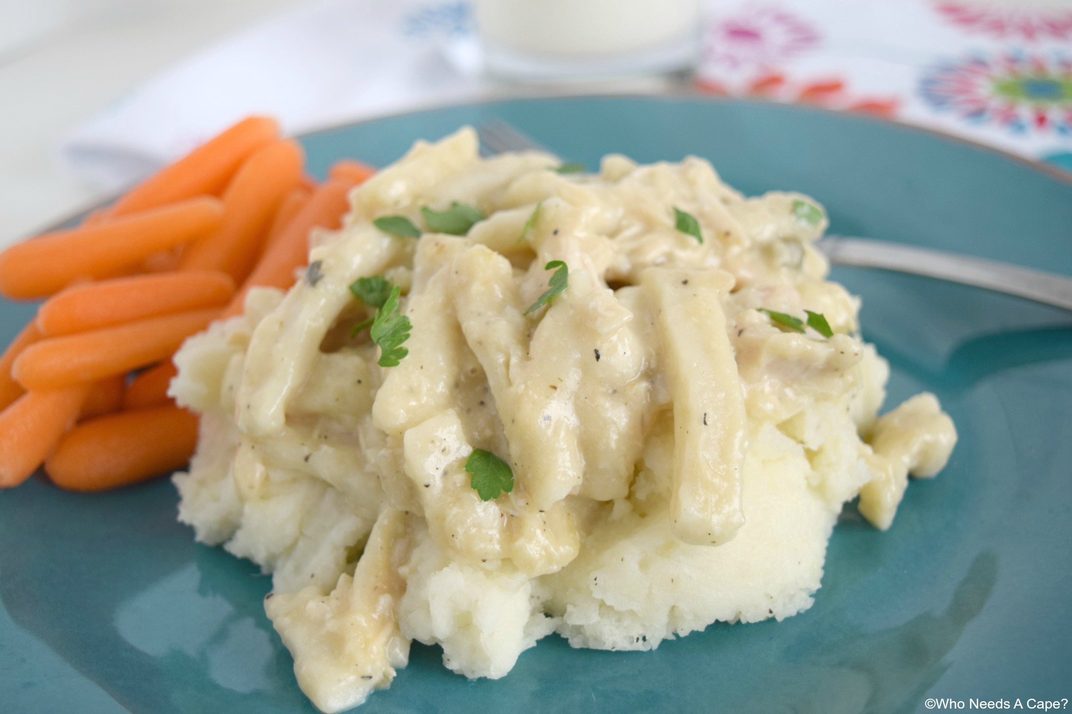 Slow Cooker Creamy Chicken & Noodles Who Needs A Cape?