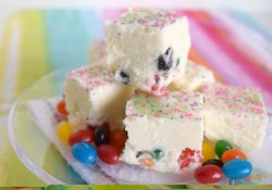 Yummy Jellybean Fudge is the perfect treat for Easter! Creamy white fudge loaded with tasty jellybeans! A great dessert your guests will love.