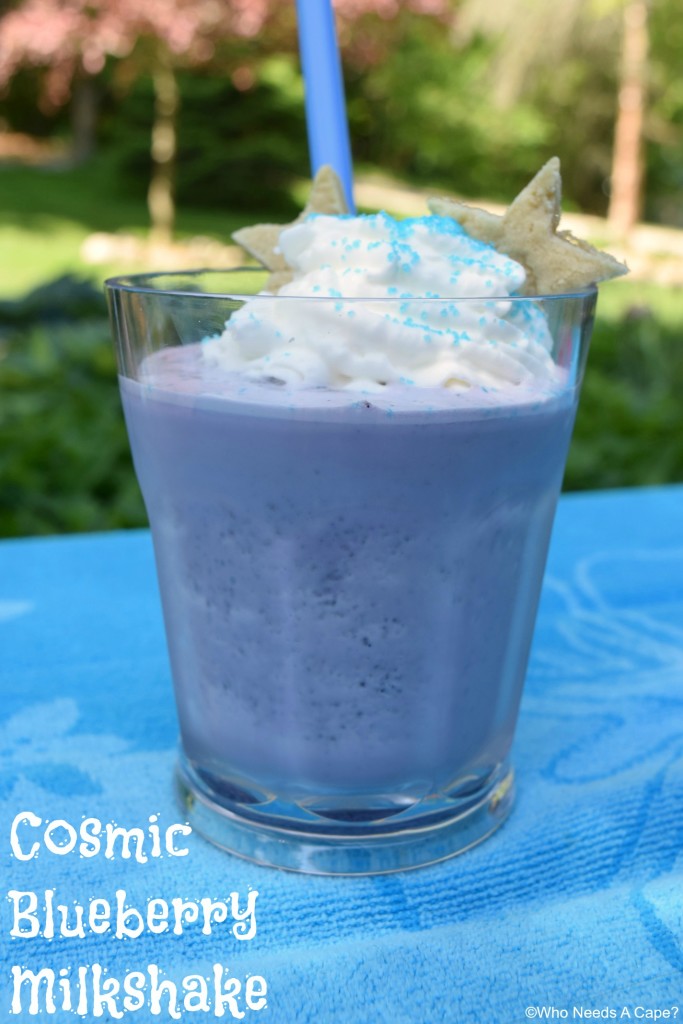 Your kids will go out of this world crazy for a Cosmic Blueberry Milkshake! Loaded with yummy berries and ice cream, this is a summer favorite.