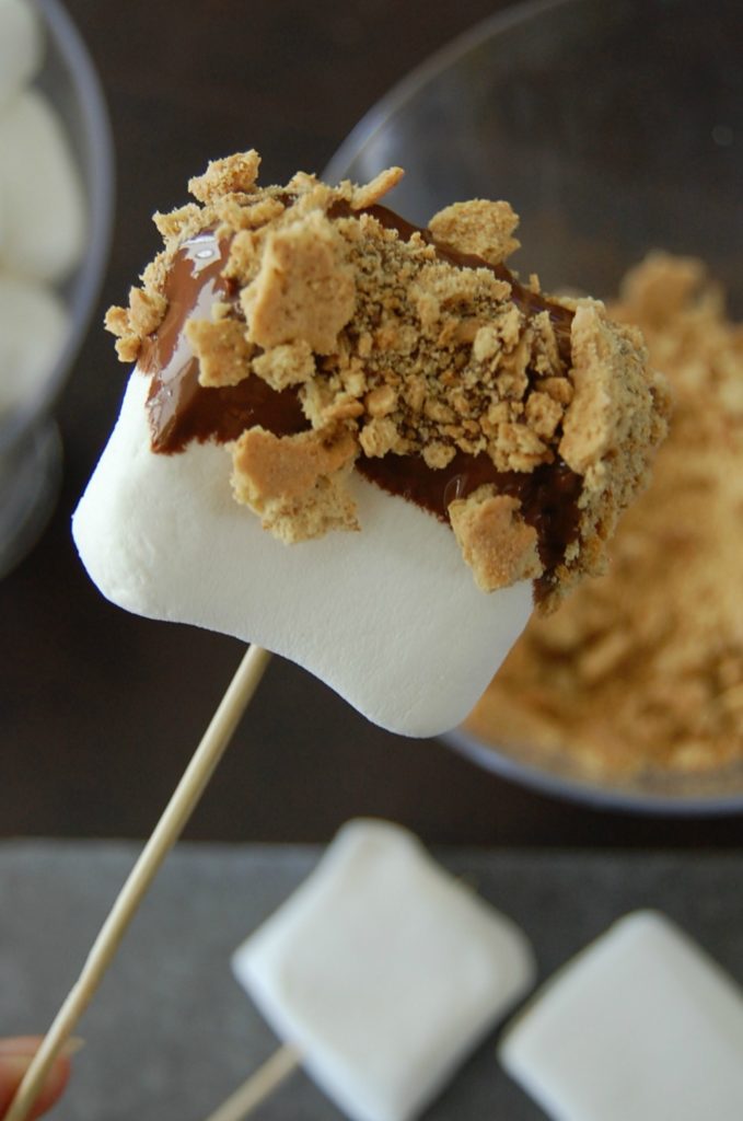 Movie night in the summer calls for some yummy Dipped S'Mores! So yummy, movie night will be so much fun! Make this easy dessert today!