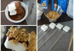 Movie night in the summer calls for some yummy Dipped S'Mores! So yummy, movie night will be so much fun! Make this easy dessert today!