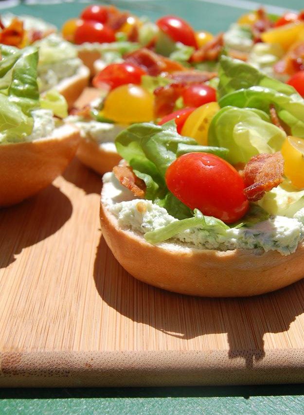 Creamy Basil Blt Bagel Bites