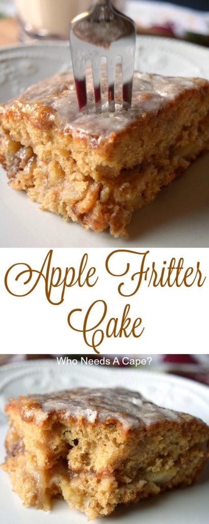 Apple Fritter Cake - Who Needs A Cape?