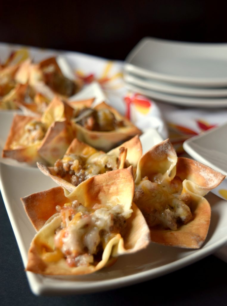 Let the party begin with tasty Spicy Sausage Wonton Cups. Little bites of deliciousness that will liven up your appetizer table.