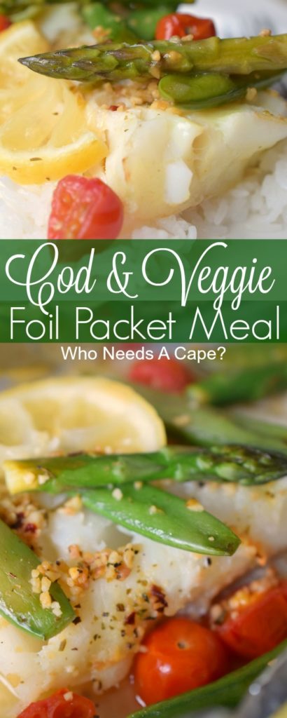 Cod  Veggie Packet Meal  Who Needs A Cape?