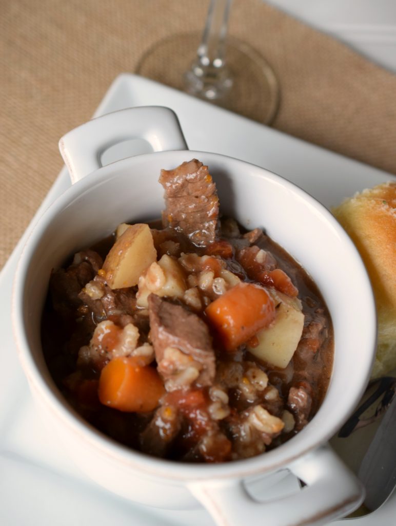 Pressure Cooker Beef & Barley Soup is full of amazing flavors. Beef, barley, veggies and broth all combine in one easy meal.