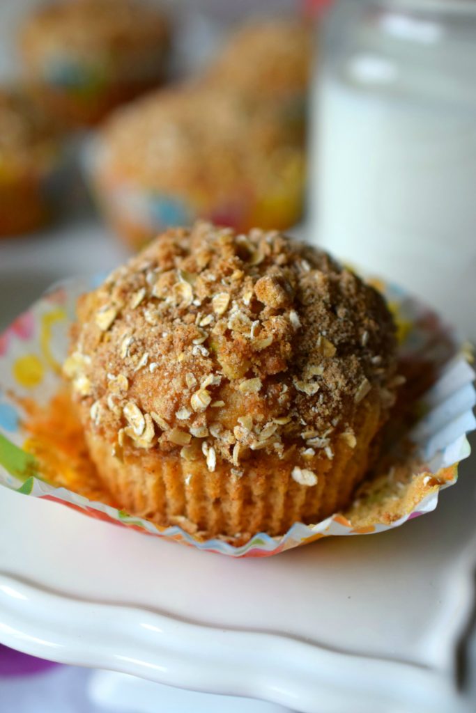 Whether for breakfast or snacking Applesauce Muffins with Streusel Topping are a family favorite. Easy to make, you'll love their flavor!