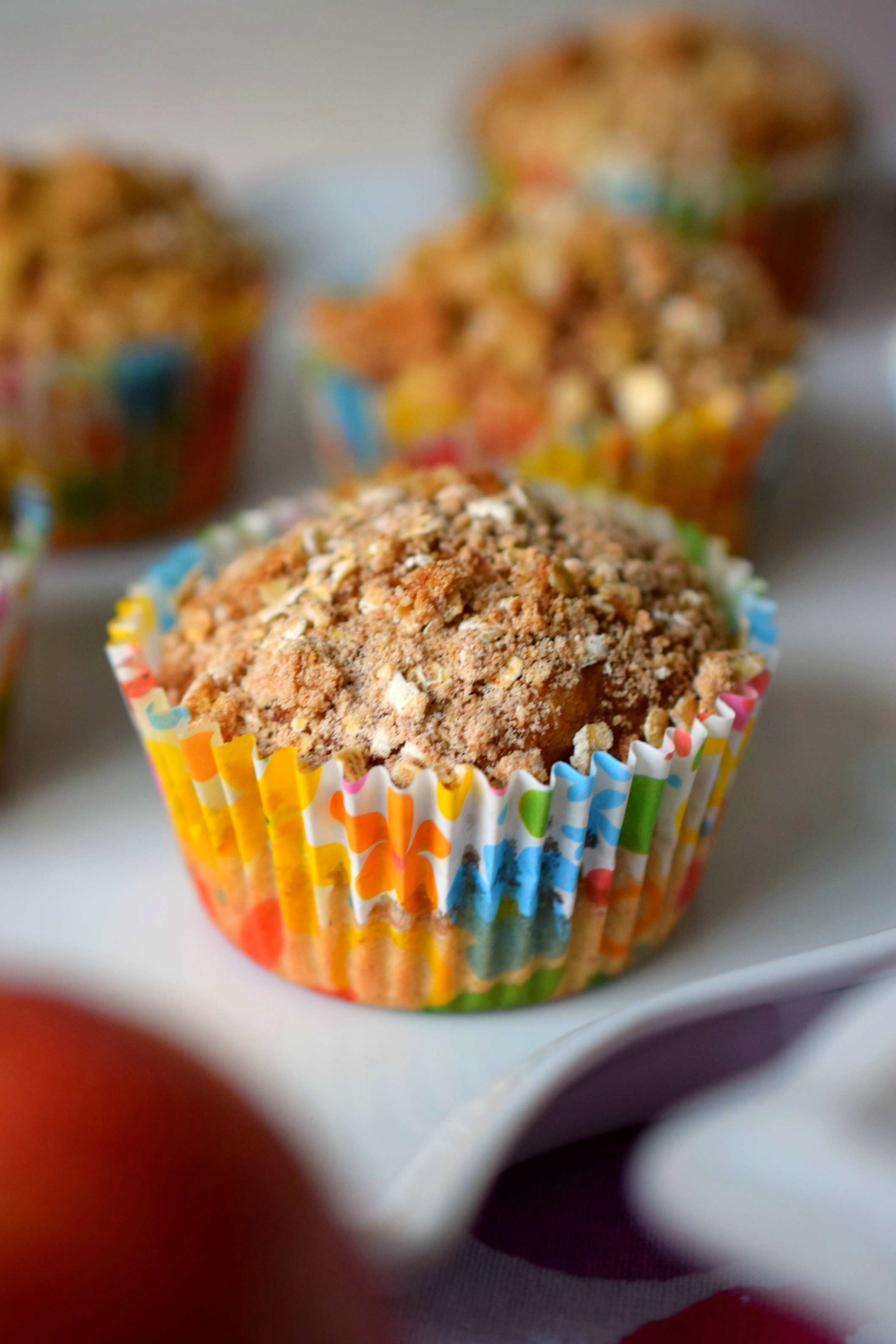 Applesauce Muffins with Streusel Topping - Who Needs A Cape?