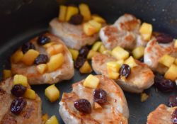 Pork Tenderloin with Michigan Cherries & Apples is a deliciously simple meal that delivers tasty flavors. Pops of fruit and tender pork make a great dinner!