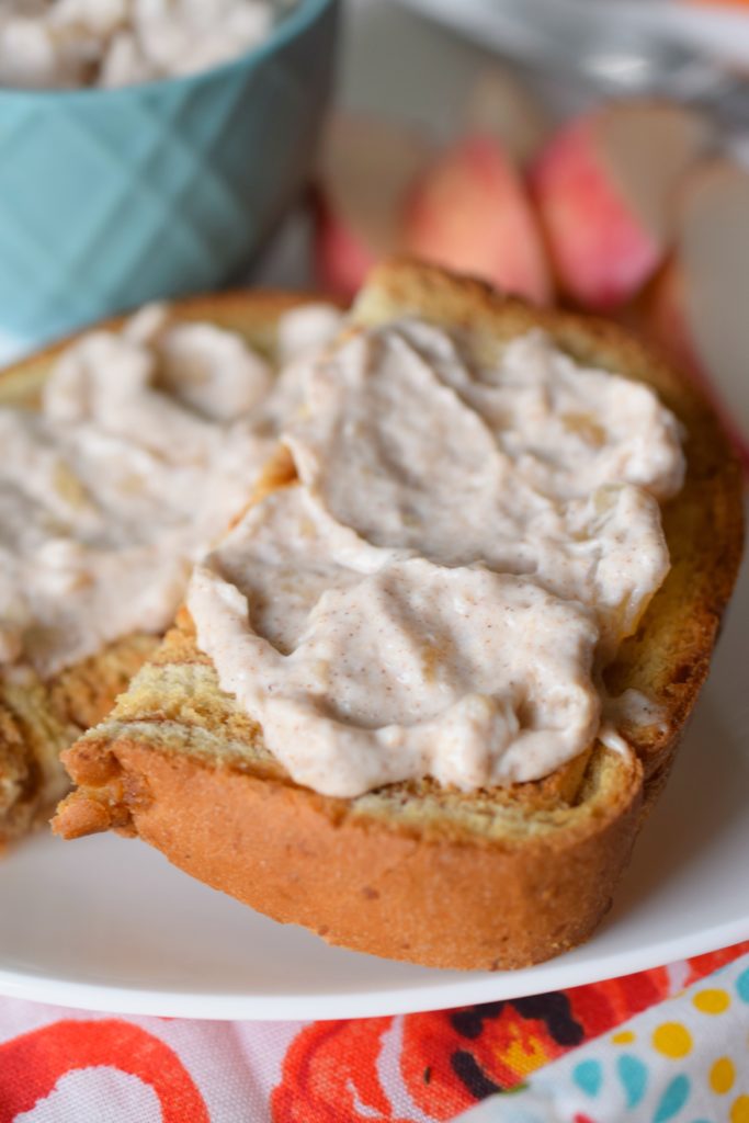 You'll love Apple Pie Cream Cheese! All your favorite fall flavors in a creamy spread. With great spices and a creamy texture, the perfect toast topper.