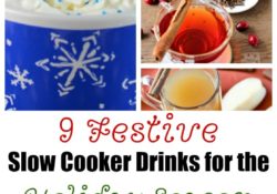 Holiday parties are just better with a tasty beverage. Here are 9 Festive Slow Cooker Drinks for the Holiday Season, some are boozy for the adults too.